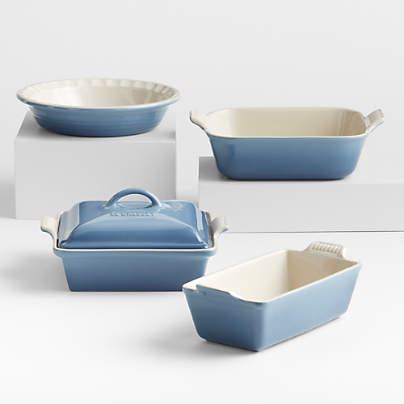 Le Creuset 5-Piece White Stoneware Ceramic Bakeware Set + Reviews ...