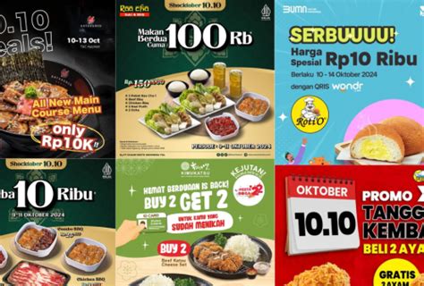 Promo Makanan Dan Minuman Spesial Bulan Oktober Ada