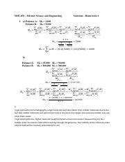 Mse Hw Solutions Updated Pdf Mse Polymer Science And