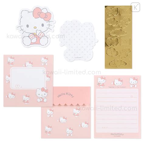 Japan Sanrio Original Mini Letter Set Hello Kitty Stuffed Toy Stationery Kawaii Limited