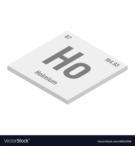 Holmium ho periodic table element Royalty Free Vector Image