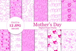 Mother S Day Digital Paper Graphic By Nam Tiwa Creative Fabrica