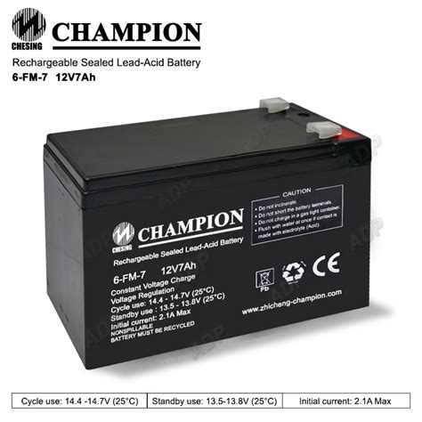 Champion Ups Battery V Ah Ups Battery Fm Rechargeable Sealed