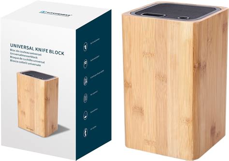 KITCHENDAO Bloc Couteau Universel En Bamboo Range Couteaux De Cuisine