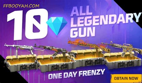 Get A Chance To Grab Legendary Gun Skins For As Low As 10 Diamonds From