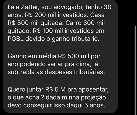 Rafael Zattar On Twitter Advogado 30 Anos 200 Mil Investidos E 100