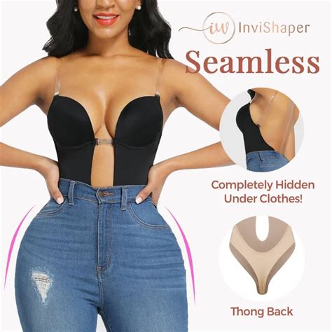 Invishaper Plunge Backless Body Shaper Bra