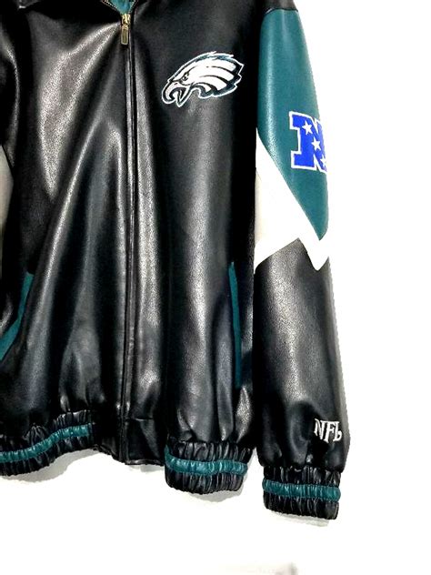 Vintage NFL Philadelphia Eagles Leather Jacket Full Zip Men’s Size XL ...