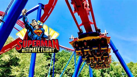 Superman Ultimate Flight Front Row Pov 4k Six Flags Over Georgia Youtube