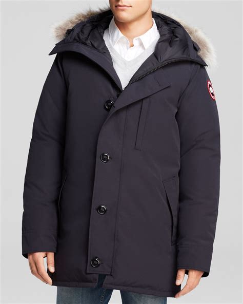 Canada Goose Chateau Parka With Fur Hood In Blue For Men Lyst