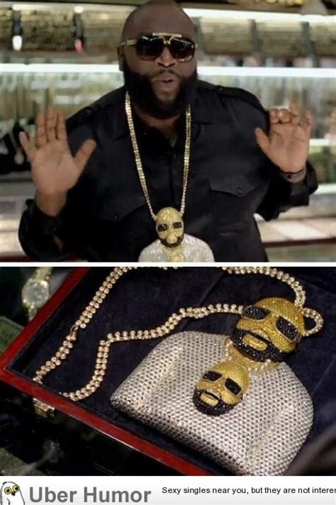 Rick Ross wearing a chain of himself wearing a chain | Funny Pictures ...