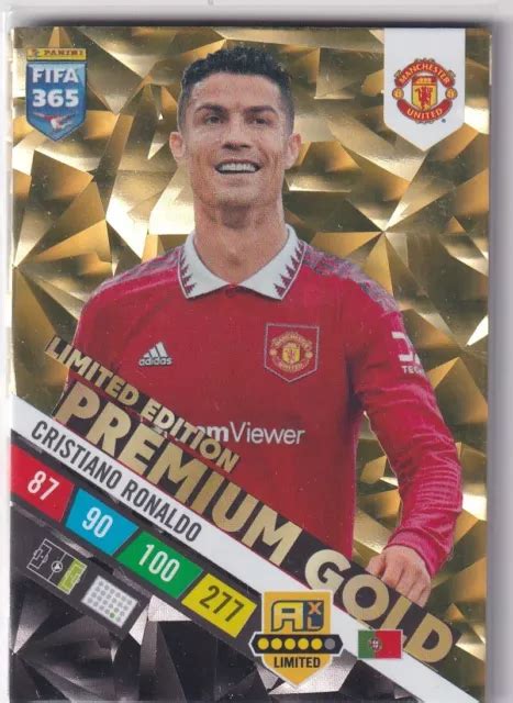 PANINI FIFA 365 2023 Karte Premium Limited Edition Gold Cristiano