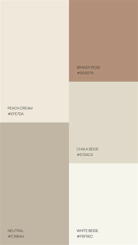 The Different Shades Of Beige And Brown Are Shown In This Color Swat