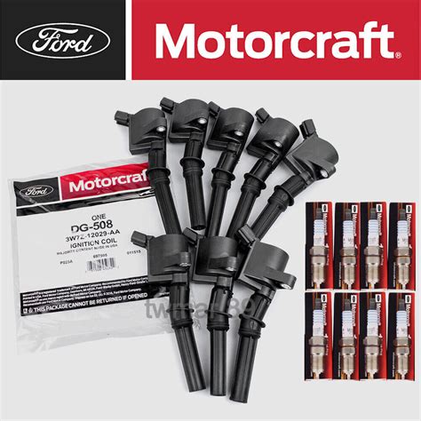 8Set OEM Motorcraft Ignition Coil DG508 Spark Plug SP479 For Ford F150