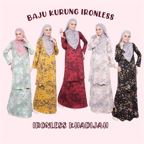 Ready Stok Baju Kurung Ironless Khadijah Saiz Xs Xl Shopee