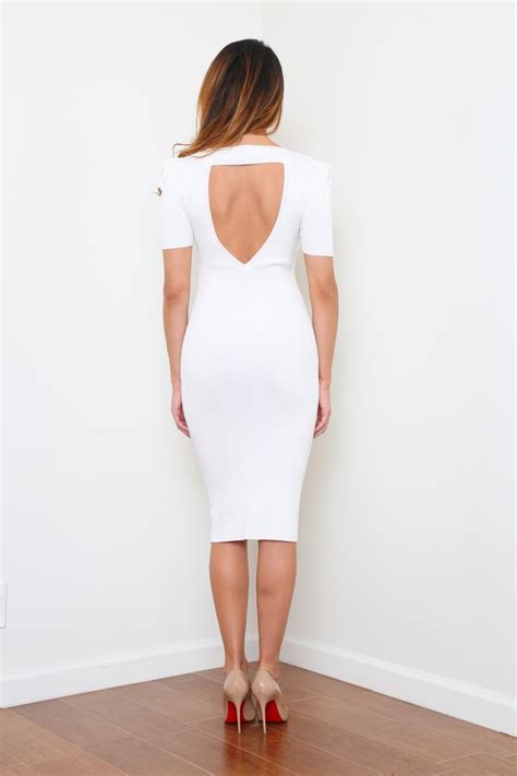 Mariah Longo Glamenvy Bodycon Dress White Dress Fashion