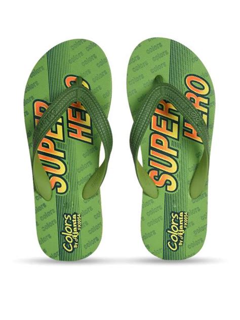 Buy Mens Hawai Printed Light Green Slippers Online At Best Prices In