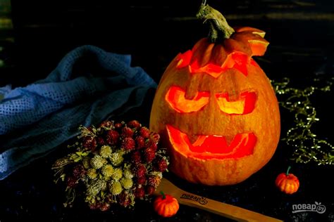 Тыква на Хэллоуин - пошаговый рецепт с фото на Повар.ру
