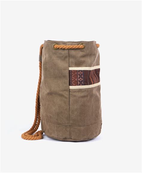 Brown Drawstring Rucksack Khaki Hingees