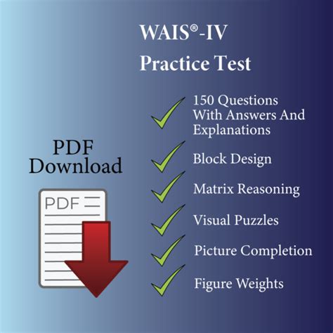 Wais® Iv Practice Test Iq Books And Iq Tests