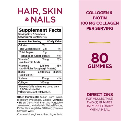 Natures Bounty Optimal Solutions Hair Skin And Nail Vitamin Gummies