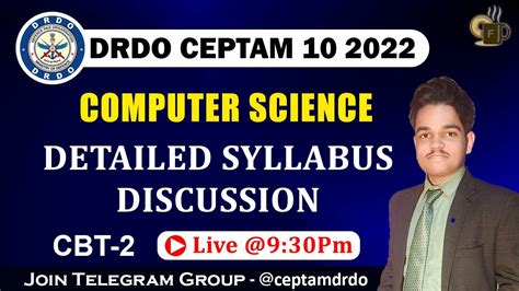 Drdo Ceptam Computer Science Detailed Syllabus Discussion Cbt