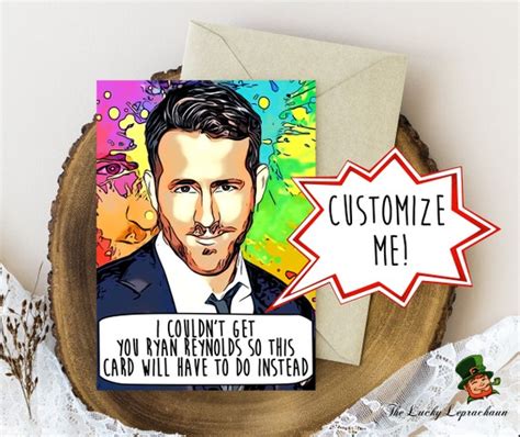 Ryan Reynolds Birthday Card Funny Birthday Card - Etsy