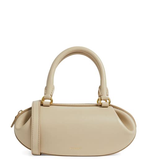 Yuzefi Beige Leather Brioche Top Handle Bag Harrods Uk