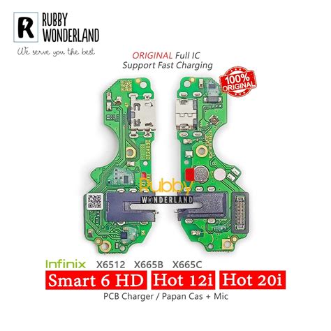 Jual Papan Charger PCB Board Konektor Cas Mic Infinix Smart 6 HD X6512 Hot 12i X665B Hot 20i