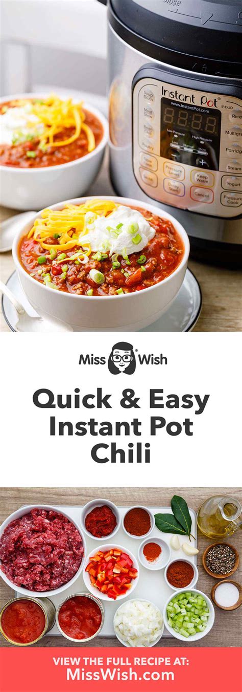 How to Make Award-Winning Instant Pot Chili (No-Bean Recipe) - Miss Wish