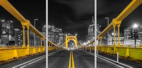 Roberto In Black And Gold Pittsburgh Triptych Various Formats