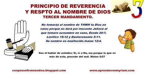 Con Pasos Firmes En Dios REVERENCIA 3er MANDAMIENTO NO USES EL NOMBRE