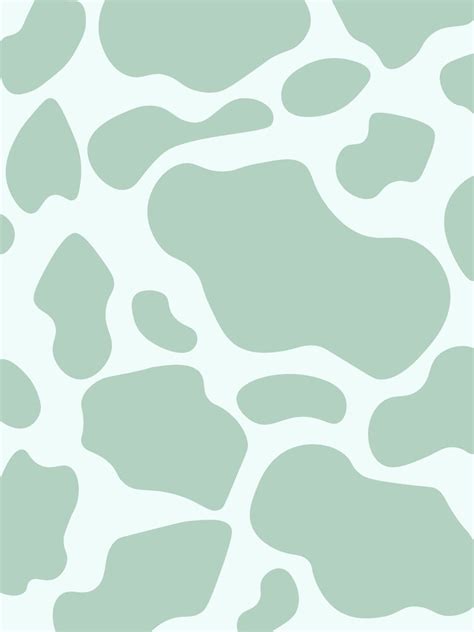 Sage Green Cow Print Poster For Sale By Starrprints Redbubble