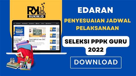 Penyesuaian Jadwal Pelaksanaan Seleksi Pppk Guru Tahun 2022