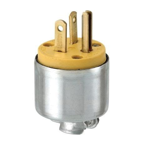 Leviton Pa Armored Cable Mount Grounding Straight Blade Plug