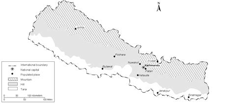 Nepal Geographic Regions Mapsofnet