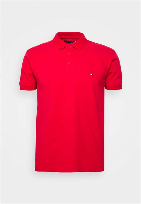 Tommy Hilfiger Contrast Placket Regular Polo Shirt Primary Redred