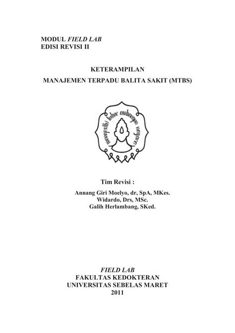 PDF MODUL FIELD LAB EDISI REVISI II KETERAMPILAN MODUL FIELD LAB