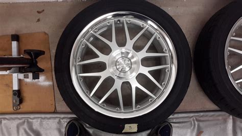 FS Racing Hart C4 Forged 18x7 5 2 Piece Rims Dunlop 225 45 18 Tires