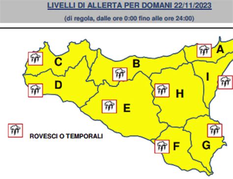 Allerta Meteo Gialla Per Maltempo In Sicilia In Arrivo Forti Temporali