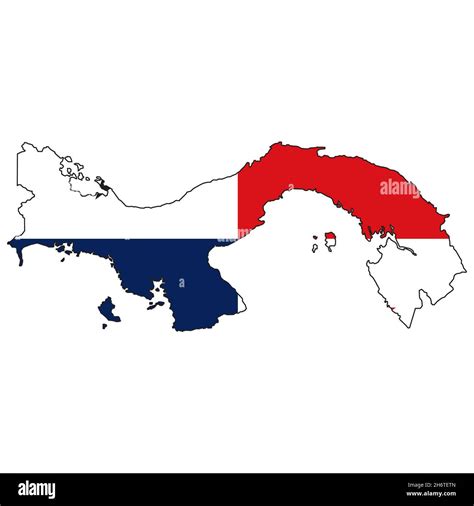 Mappe Di Panama Su Sfondo Bianco Cartello Con La Mappa Di Panama