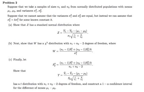 Solved Suppose That We Take A Samples Of Sizes N1 And N2 Chegg