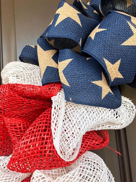 Fourth Of July Wreath Fourth Of July Burlap Wreath 4th Of Etsy