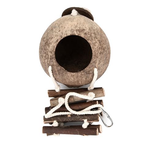 Parrot Coconut Shell Bird Nest Pet Breeding Nest With Climbing Ladder