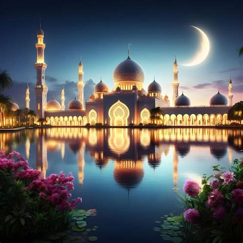 Premium AI Image | Islamic Mosque Architecture