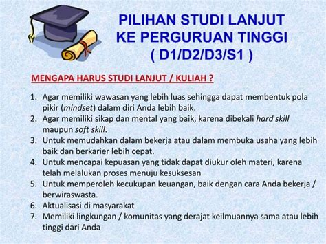 Pilihan Karir Setelah Lulus Sma Pptx