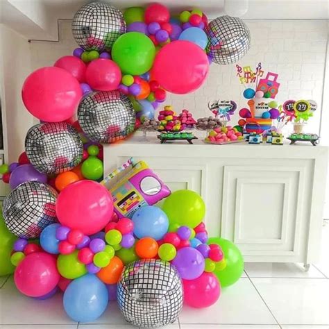 1 Set 119 Pieces Back To 70s 80s 90s Theme Balloon Garland Etsy 90s