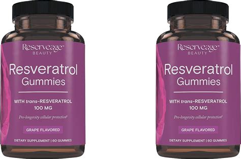 Amazon Reserveage Beauty Resveratrol Gummies 100 Mg Antioxidant