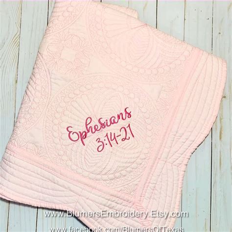 Monogrammed Heirloom Quilt Monogrammed Baby Quilt Custom - Etsy ...