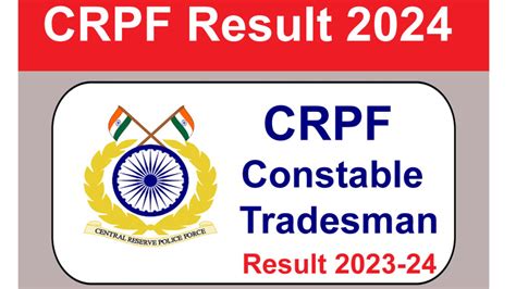 Crpf Constable Tradesman Result Declared Click Here For The